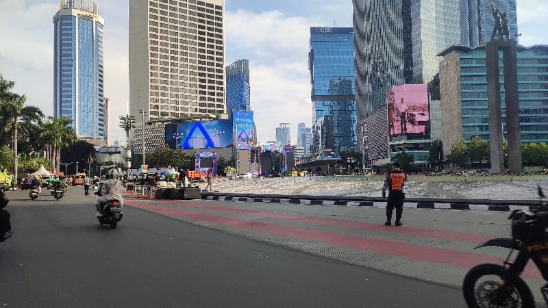 Pesta Rakyat Pelantikan Prabowo-Gibran Berakhir, Warga Sudah Tinggalkan Bundaran HI