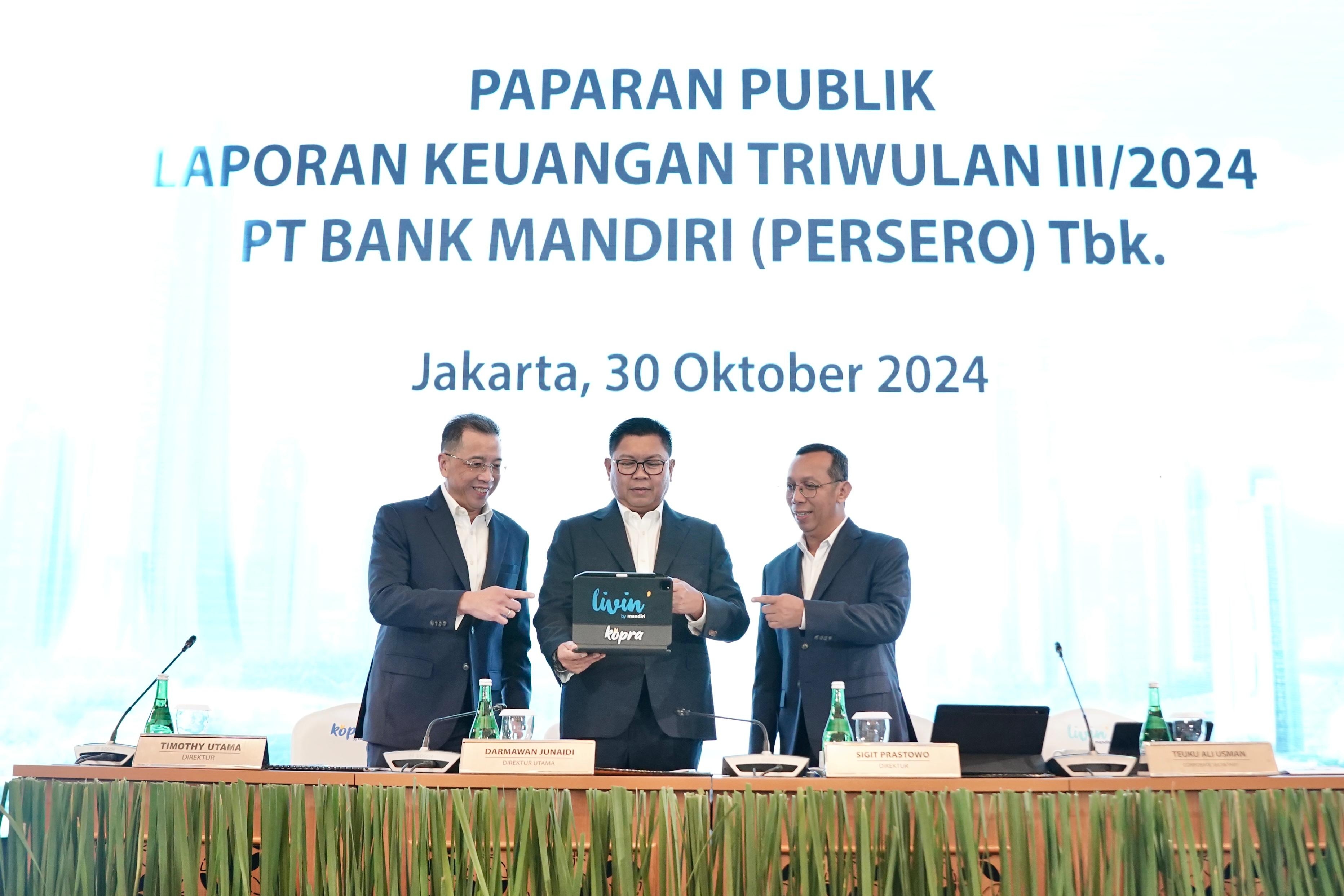 Bank Mandiri Bukukan Laba Rp42 Triliun di Kuartal III-2024, Naik 7,56 Persen