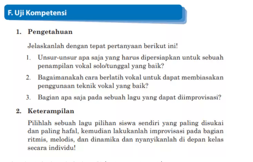 Kunci Jawaban Seni Budaya Kelas 9 Halaman 54: Materi Musik dan Vokal