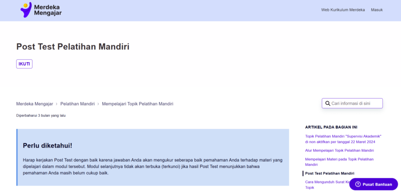 Panduan Lengkap Kunci Jawaban Post Test Modul Teori Fasilitasi di PMM