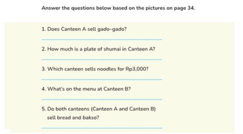 Kunci Jawaban Bahasa Inggris Kelas 5 SD MI Halaman 35 Kurikulum Merdeka Unit 3