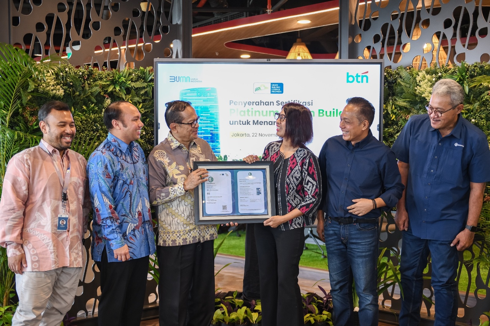 Implementasi ESG Champion, BTN Raih Sertifikasi Green Building