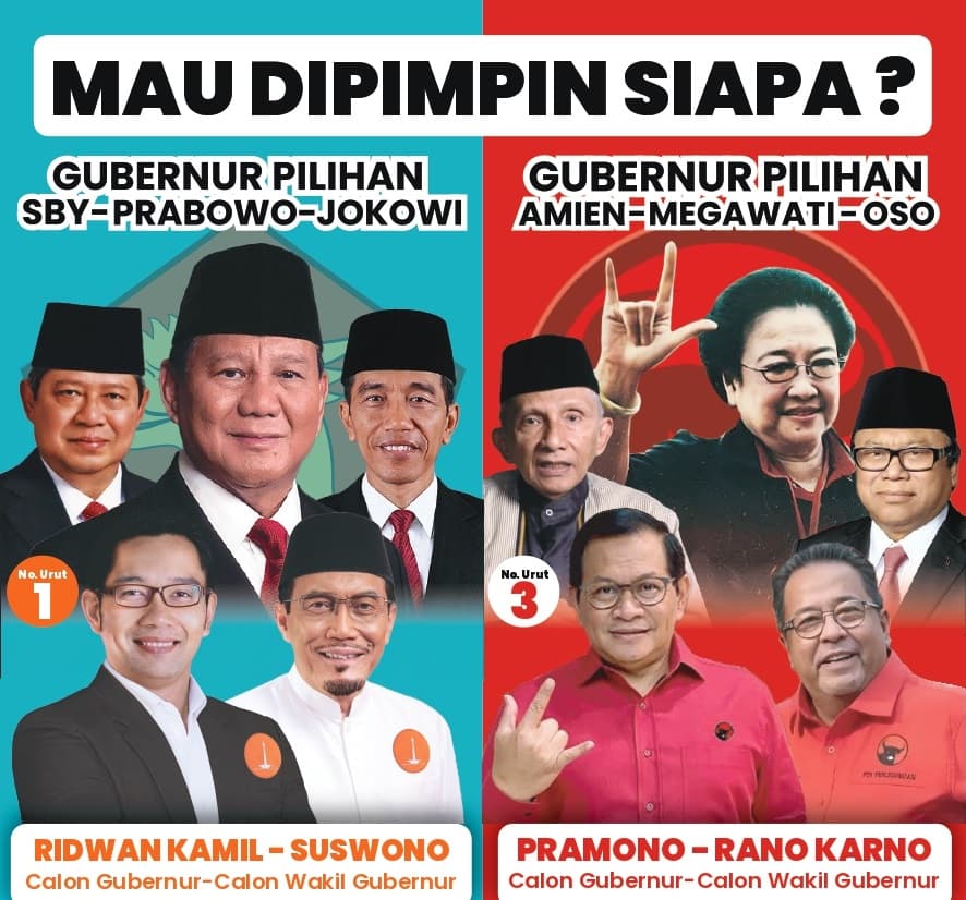 Heran PDIP Protes Foto Megawati Ada di Stiker Pilkada Jakarta, Apa karena SBY-Prabowo-Jokowi Lebih Dahsyat?