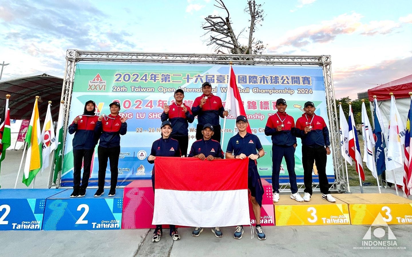 Tim Woodball Indonesia Boyong 3 Medali dari Taiwan Open International Championship 2024