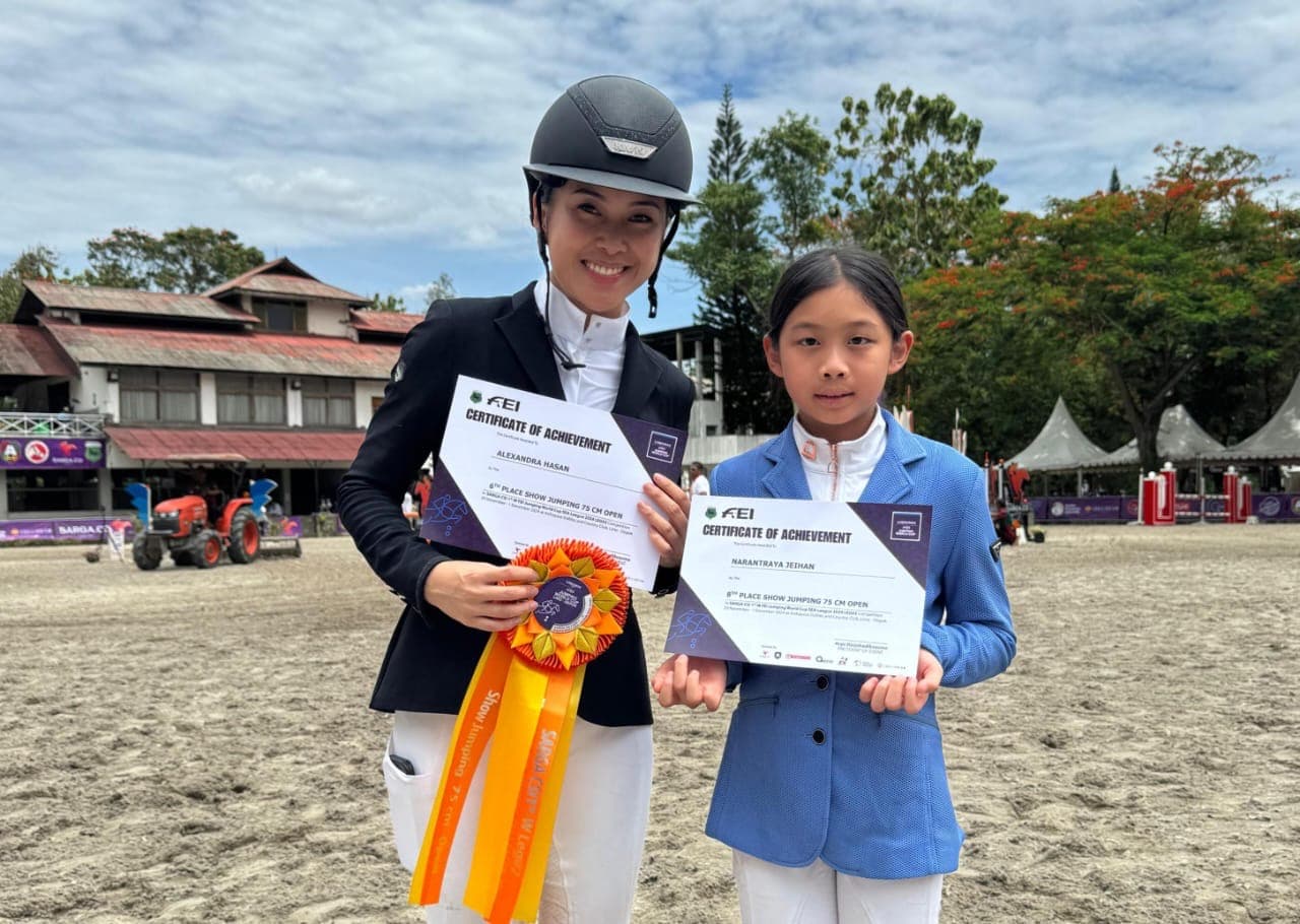 Jeihan Widjaya Tampil Memukau di Ajang Sarga CSI 1-W FEI Jumping World Cup Sea League 2024