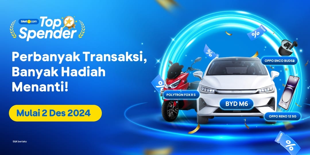 tiket.com Tebar Hadiah Molis Polytron Fox R 5 hingga EV BYD M6 Lewat Program Top Spender