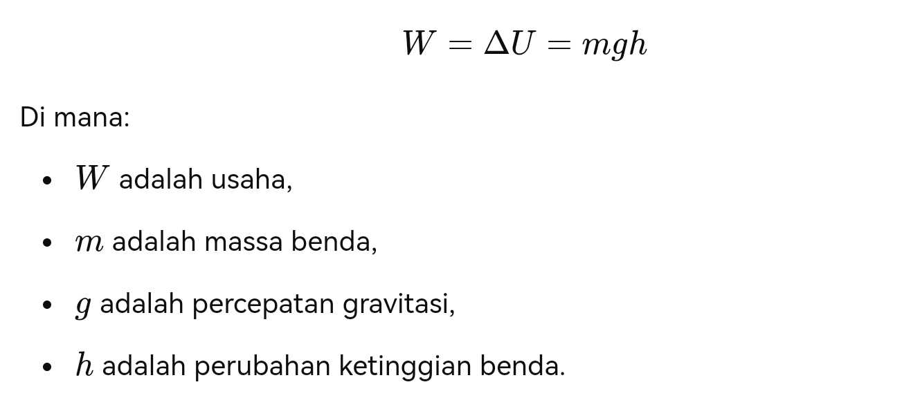 Jelaskan Hubungan Energi terhadap Usaha Perubahan Energi Potensial dan Energi Kinetik