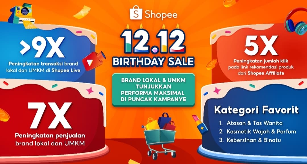 Brand Lokal & UMKM Tunjuk Performa Maksimal di Ujung Tahun, Penjualan Meningkat Hingga 7 Kali Lipat di Puncak Kampanye 12.12 Birthday Sale