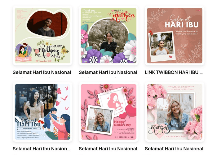 15 Link Download Twibbon Hari Ibu 2024, Ada Berbagai Desain Unik dan Gratis!