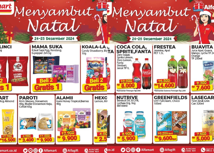 Promo Alfamart Menyambut Natal 25 Desember 2024, Nikmati Diskon Makanan dan Minuman Sekarang Juga!