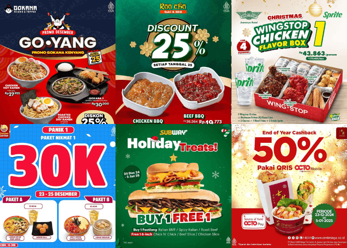 Jangan Lewatkan! Daftar Lengkap Promo Makanan dan Minuman Spesial Natal 2024
