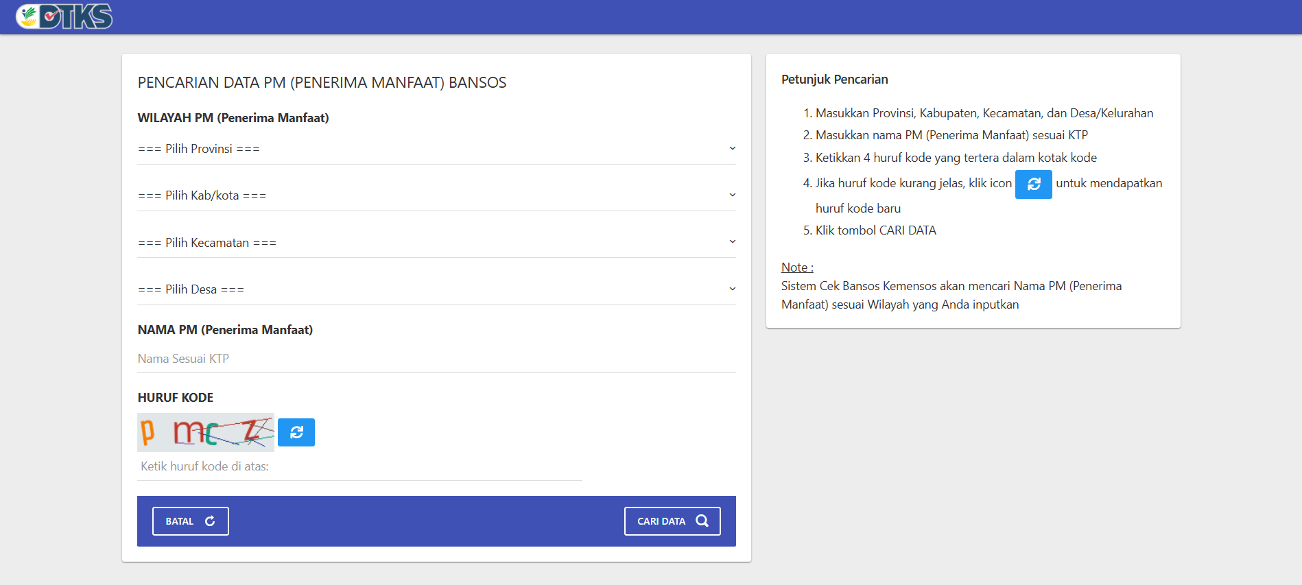 Cara Cek Bansos PKH dan BPNT Januari 2025 di Laman Cekbansos.kemensos.go.id