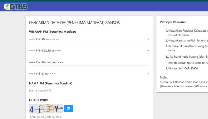 Cara Cek Bansos Kemensos 2025 dengan NIK dan KTP secara Online, Mudah dengan Klik Link cekbansos.kemensos.go.id