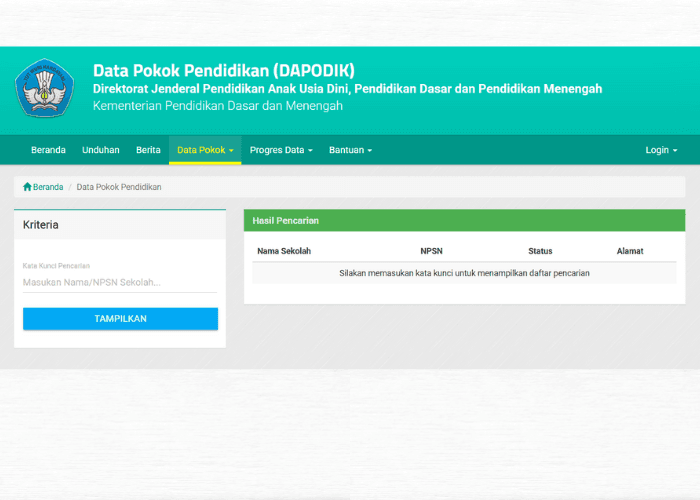 Cara Cek NPSN Sekolah Melalui Laman dapo.kemdikbud.go.id, Cukup via HP!