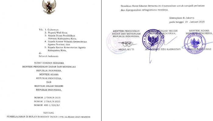 Link Download PDF dan Isi Surat Edaran Libur Ramadhan 2025, Simak Tanggal Segini Siswa Belajar di Rumah!