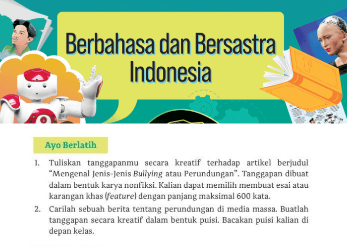 Kunci Jawaban Bahasa Indonesia Kelas 12 Halaman 128: Ayo Berlatih "Mengenal Jenis-jenis Bullying atau Perundungan"