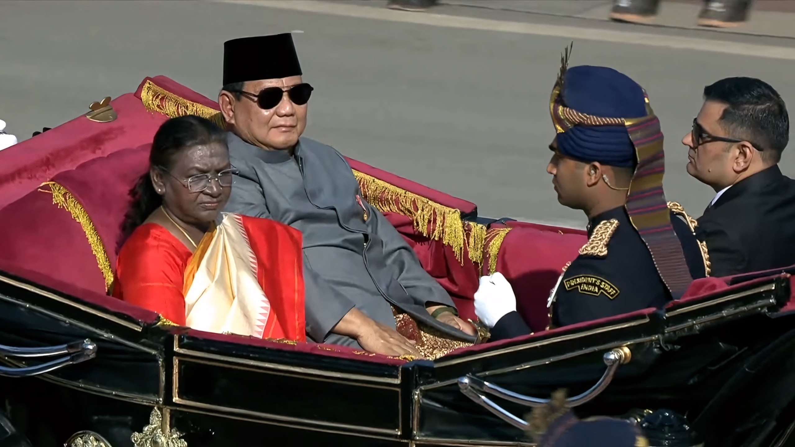 Prabowo Hadiri Parade Hari Republik India, Diantar Kereta Kuda Bareng Presiden India