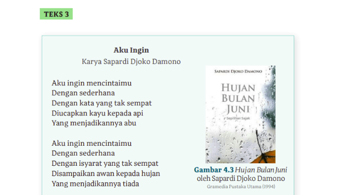 Kunci Jawaban Bahasa Indonesia Kelas 11 Halaman 106-107 Kurikulum Merdeka: Unsur-unsur Puisi
