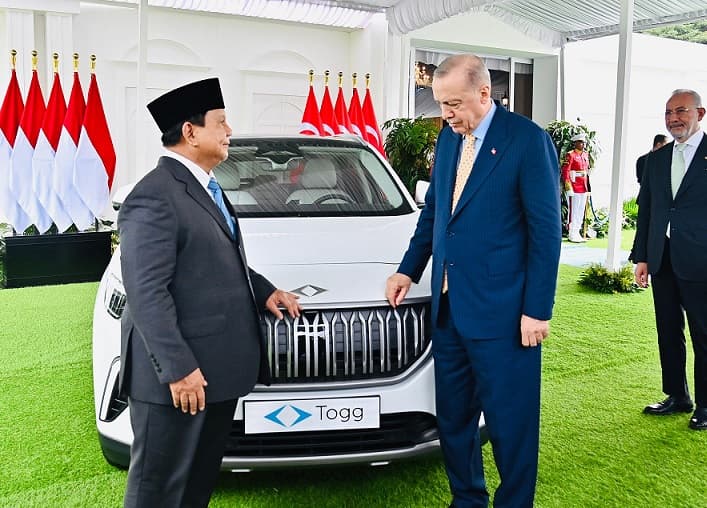 Prabowo Dapat Mobil Listrik dari Erdogan, Hadiah Persahabatan 75 Tahun Indonesia-Turki