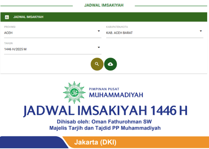Cara Download Jadwal Imsakiyah Ramadhan 2025 Resmi Kemenag dan Muhammadiyah