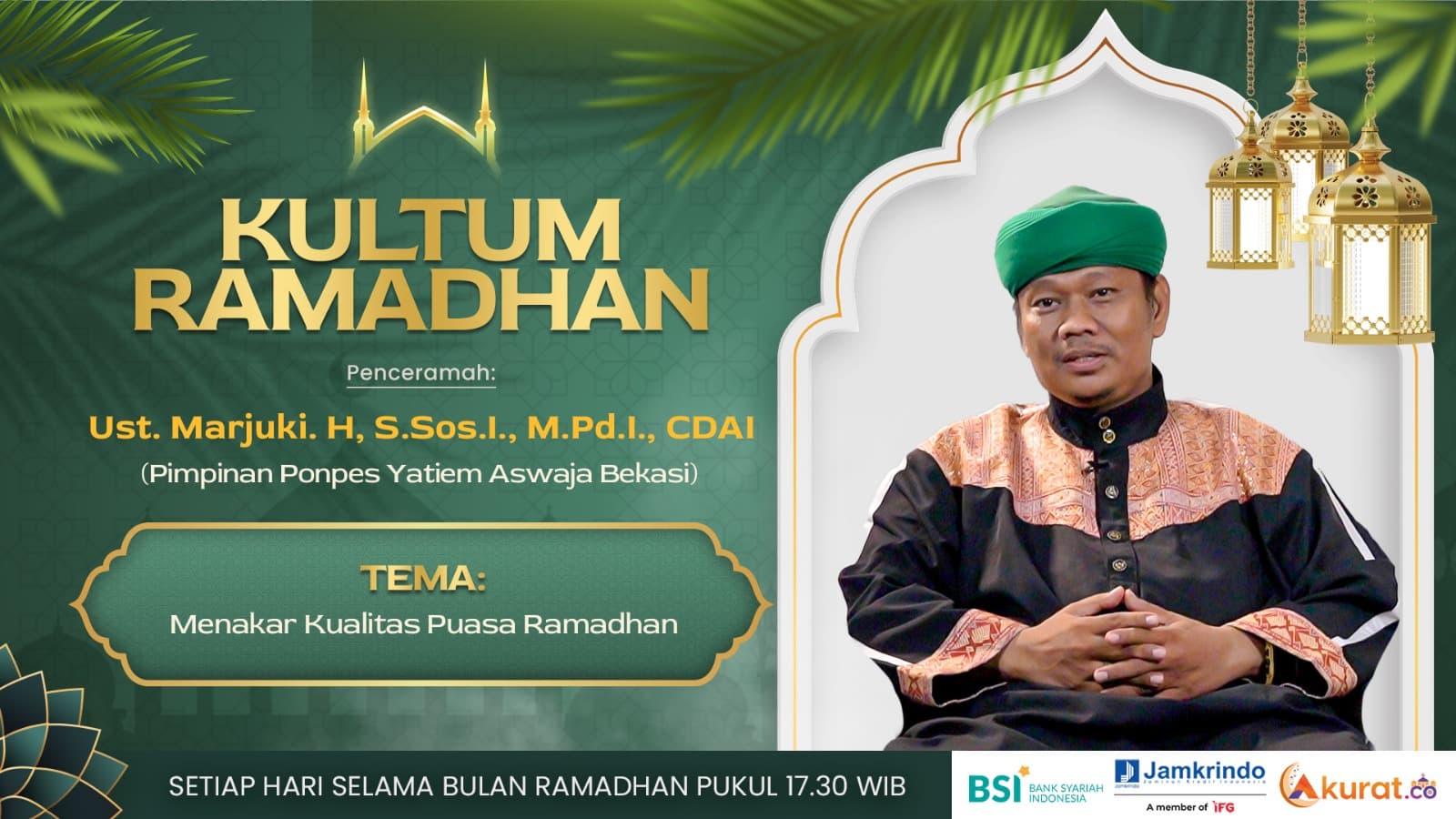 Ustaz Marjuki Hasanuddin: Puasa Benteng dari Judi Online yang Kian Marak
