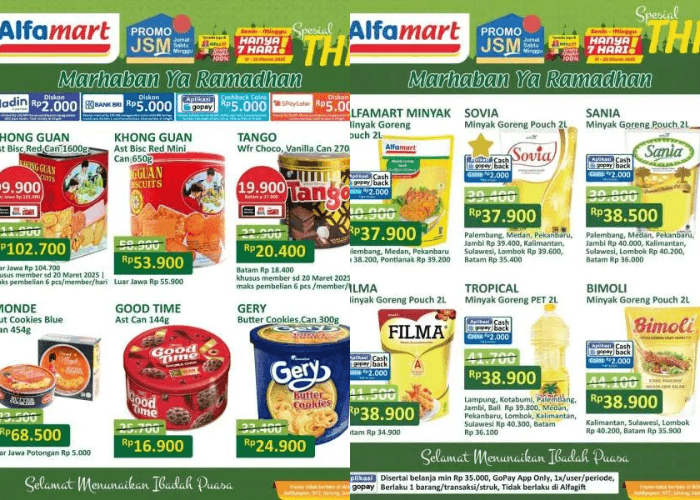 Promo JSM Alfamart Terbaru Periode 21-23 Maret 2025, Ada Diskon Minyak Goreng Jelang Lebaran!