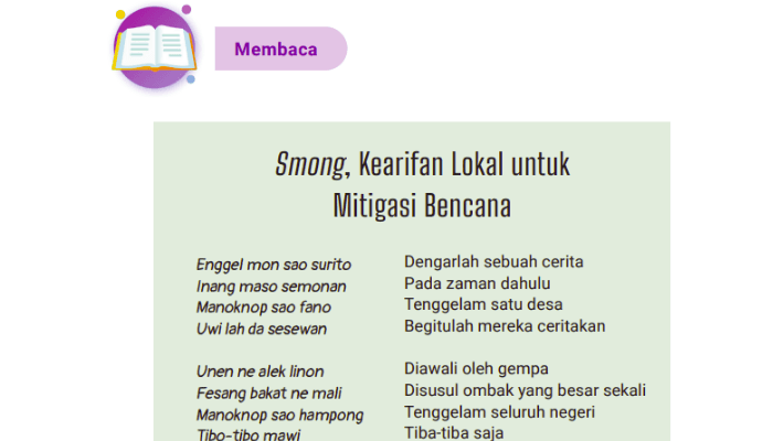 Kunci Jawaban Lengkap Bahasa Indonesia Kelas 9: Teks Laporan Smong Halaman 130 Semester 2 Kurikulum Merdeka