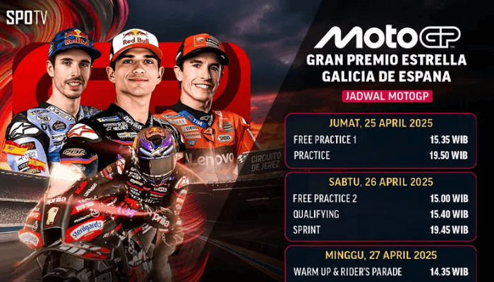 Live Streaming MotoGP Jerez 2025 Malam Ini, 26 April: Jangan Kelewatan Duel Marquez dan Francesco Bagnaia
