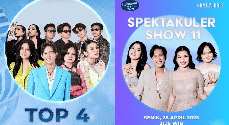 Daftar Top 4 Peserta Indonesian Idol 2025 Siap Tampil di Babak Spektakuler Show 11, Cek Jam Tayang dan Link Live Streaming di Sini!