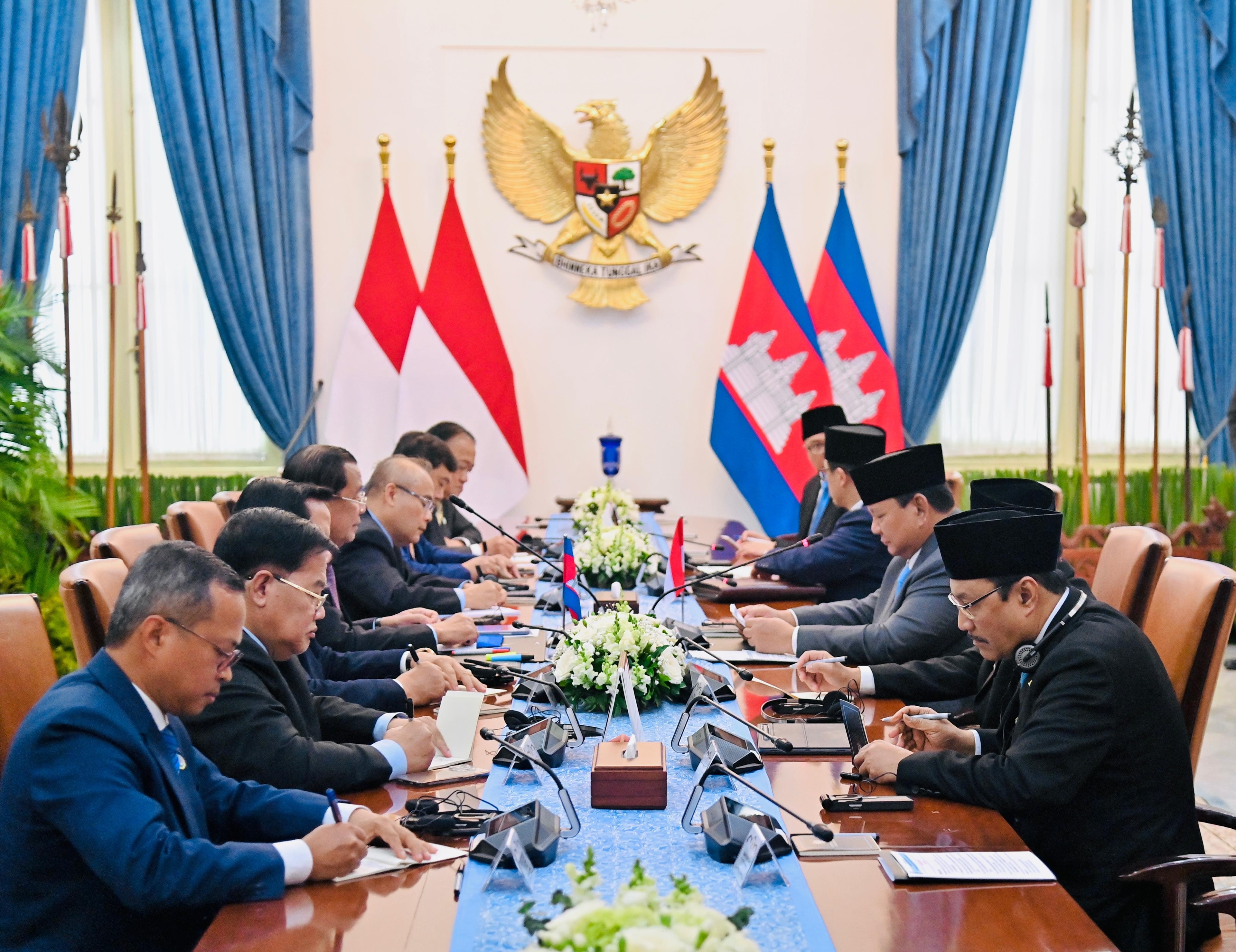 Prabowo dan Presiden Senat Kamboja Komitmen Jaga Stabilitas Kawasan