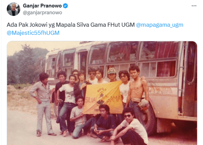Ganjar Pranowo Pernah Spill Foto Jokowi Saat Mapala Silva Gama FHut UGM, Netizen: Kacamatanya Mana?