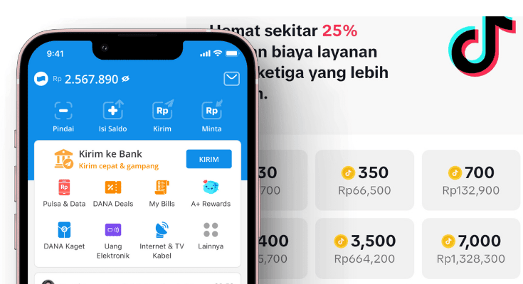 Cara Top Up Koin TikTok Melalui DANA Lengkap dengan Harga Terbaru 2025, Dijamin Proses Cepat dan Mudah!