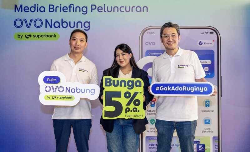 OVO dan Superbank Luncurkan OVO Nabung, Rek-Wallet Fleksibel dengan Bunga 5 Persen