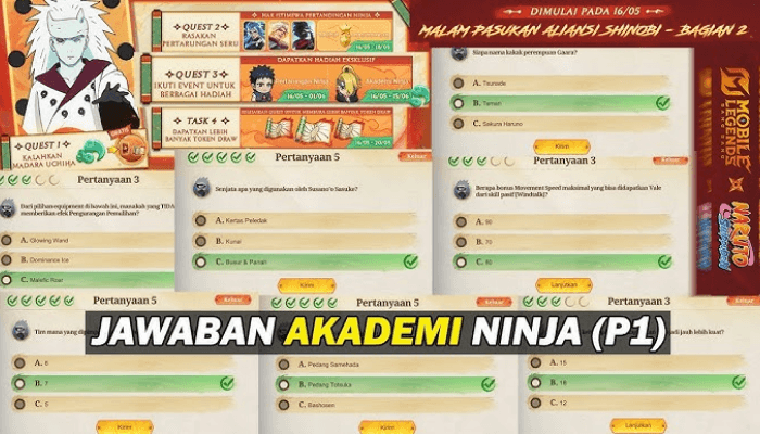Kunci Jawaban Ninja MLBB 2025 Lengkap, Simak Tips Menyelesaikan Kuis Tanpa Kesalahan!