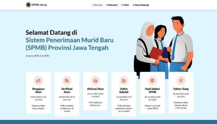 Lengkap! Syarat Dokumen dan Cara Pengajuan Akun SPMB Jateng 2025 untuk SMA SMK, Ada Jalur Apa Saja?