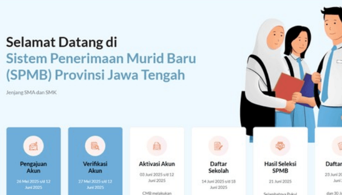 Jangan Salah! Ini Link dan Cara Pengajuan SPMB Jateng 2025, Perhatikan Sebelum Mendaftar
