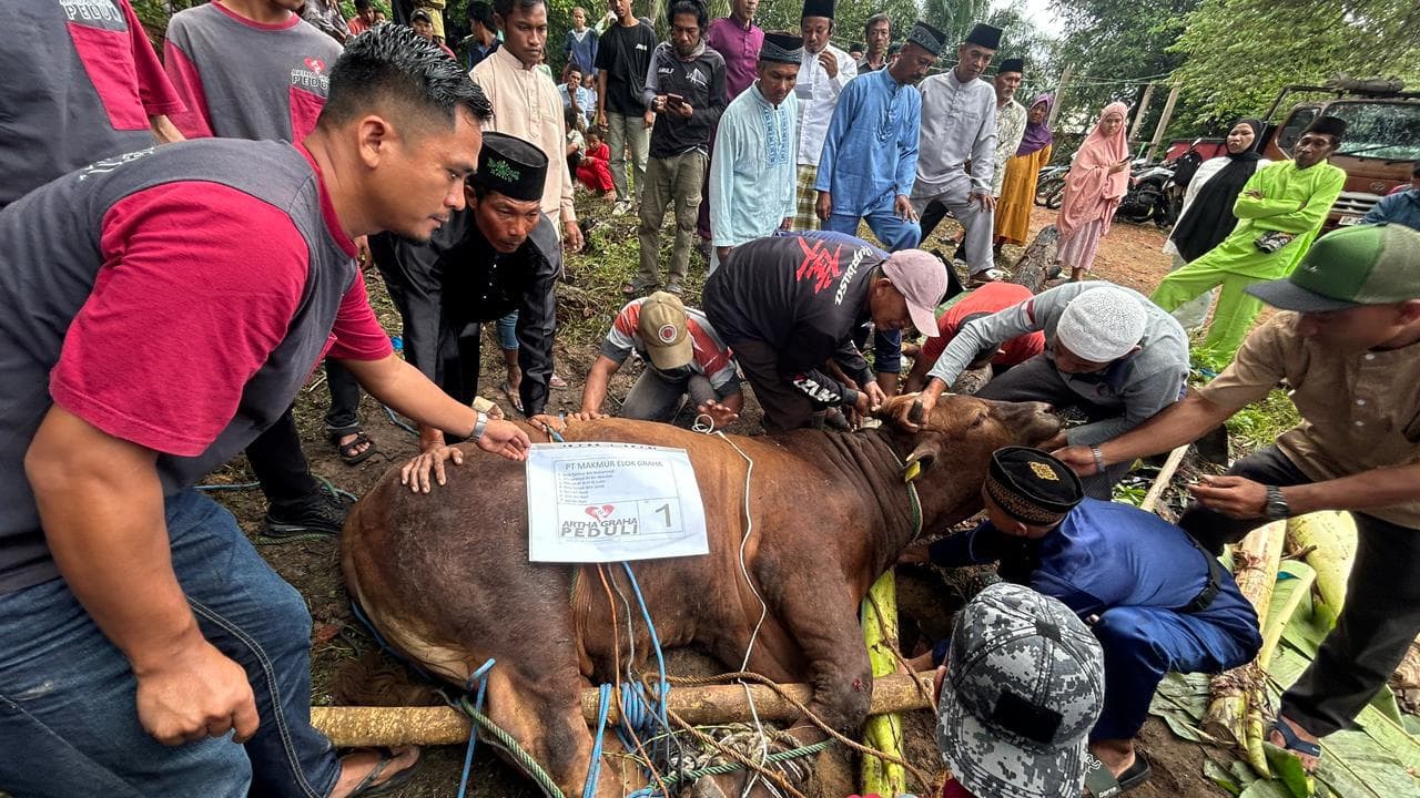 Artha Graha Peduli dan MEG Tebar Berkah Iduladha di Tanjung Kertang