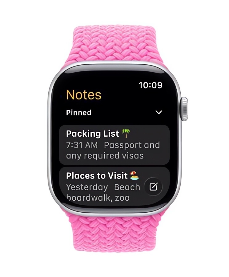 Apple Notes Hadir di Apple Watch Lewat Update watchOS 26