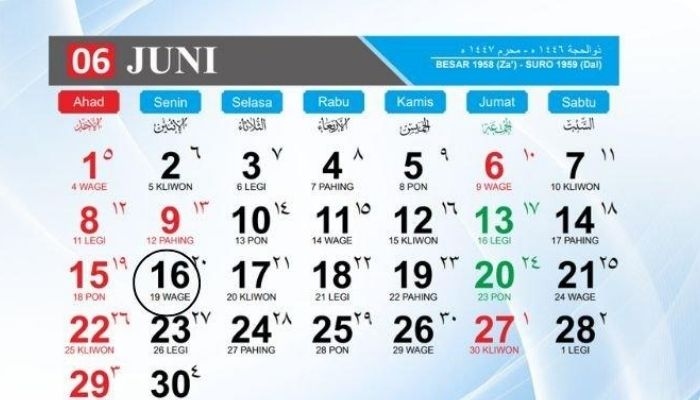 Kalender Jawa Hari Ini 16 Juni 2025, Ramalan Weton Senin Wage: Ungkap Karier hingga Karakteristik Positif dan Negatif