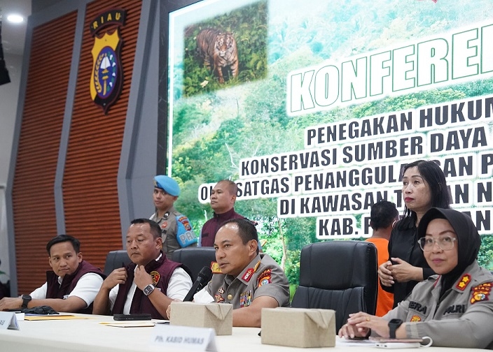 Polda Riau Tangkap Tokoh Adat yang Komersialkan Lahan Taman Nasional Tesso Nilo
