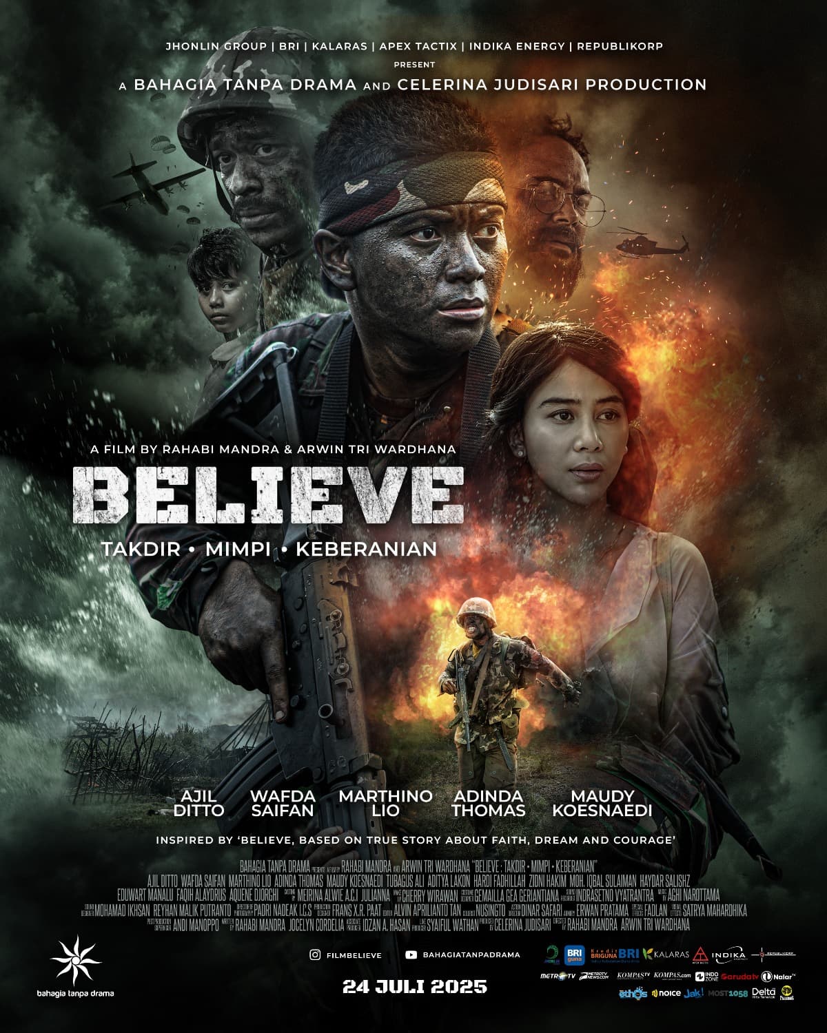 Trailer dan Poster Kedua Film Believe Dirilis, Drama Keluarga di Balik Deru Perang