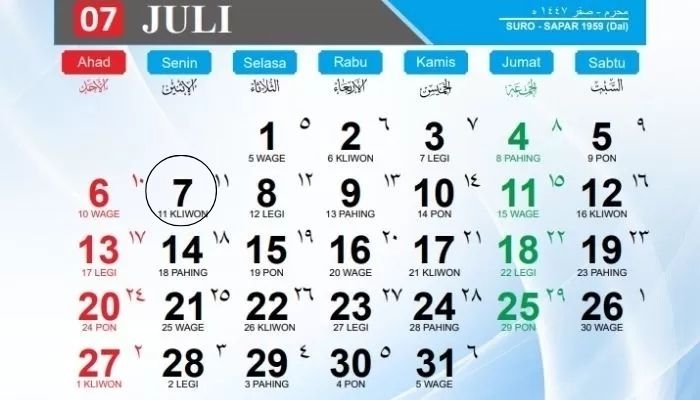 Kalender Jawa Hari Ini 7 Juli: Ramalan Weton Senin Kliwon, Keuangan, Asmara dan Watak yang Mudah Overthinking