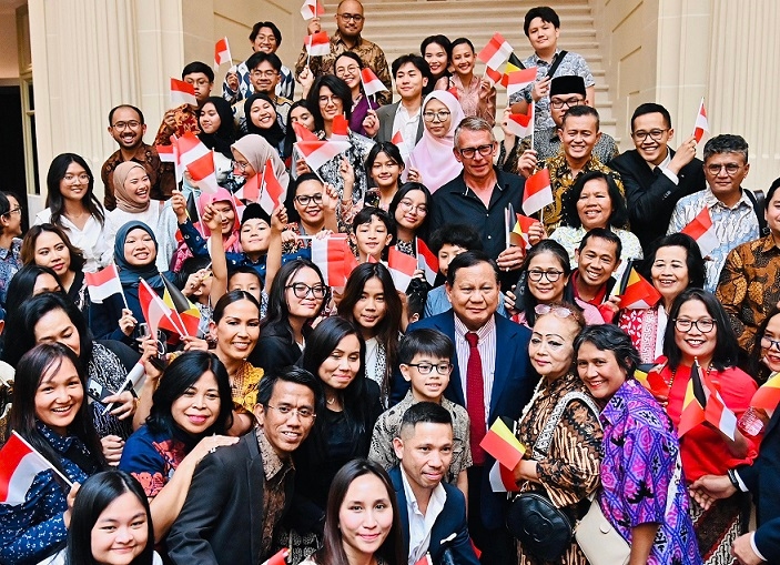 Diaspora Indonesia Antusias Sambut Presiden Prabowo di Brussel