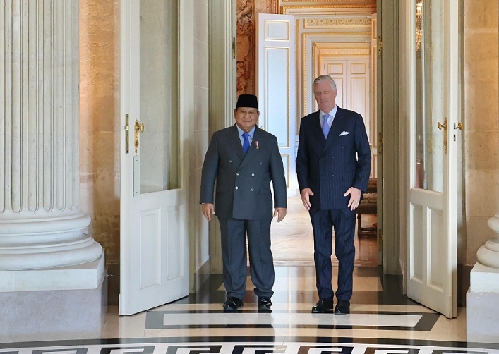 Presiden Prabowo Bahas Isu-isu Strategis Lewat Pertemuan Empat Mata dengan Raja Belgia