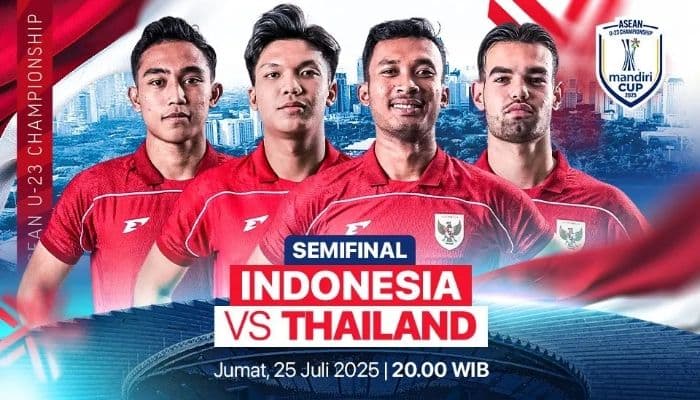 Jadwal Timnas Indonesia vs Thailand Malam Ini di Semifinal Piala AFF U-23 2025, Tayang Jam Berapa?