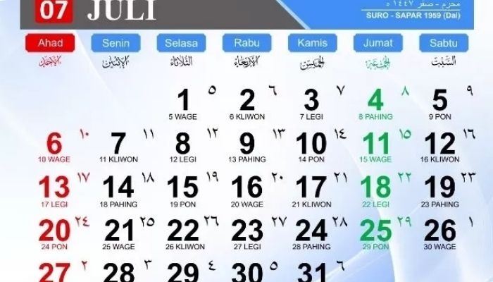 Kalender Jawa Hari Ini, 28 Juli: Sifat Weton Senin Legi, Keuangan, dan Asmara