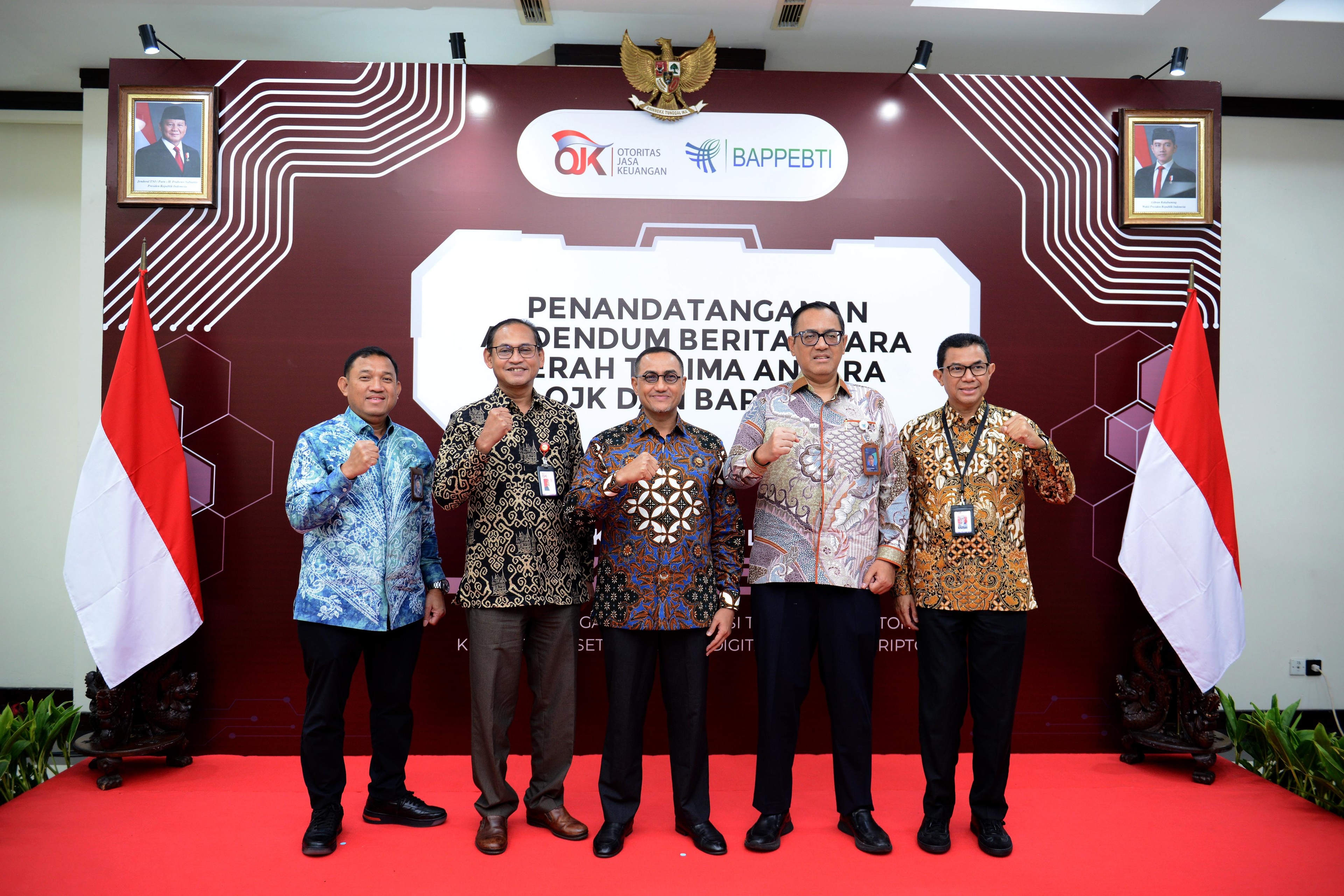 OJK dan Bappebti Rampungkan Pengalihan Pengawasan Aset Digit