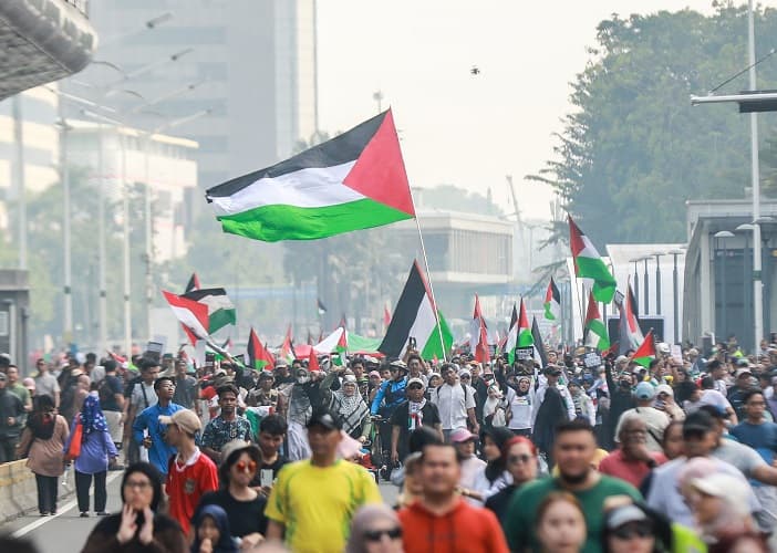 Ada Aksi Bela Palestina di Monas, Dua Ribu Polisi Diterjunkan