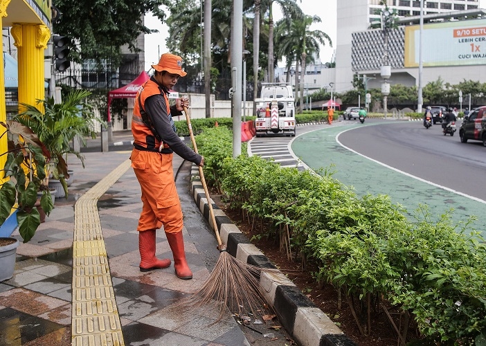 1.800 Pasukan Oranye Siaga Sapu Bersih Jakarta Selama Perayaan HUT RI