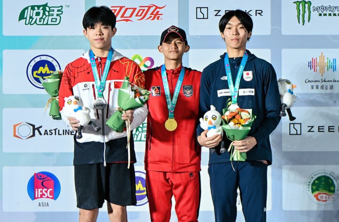 Timnas Muda Panjat Tebing Indonesia Raih 1 Emas dan 2 Perunggu di IFSC Youth Asian Championships 2025